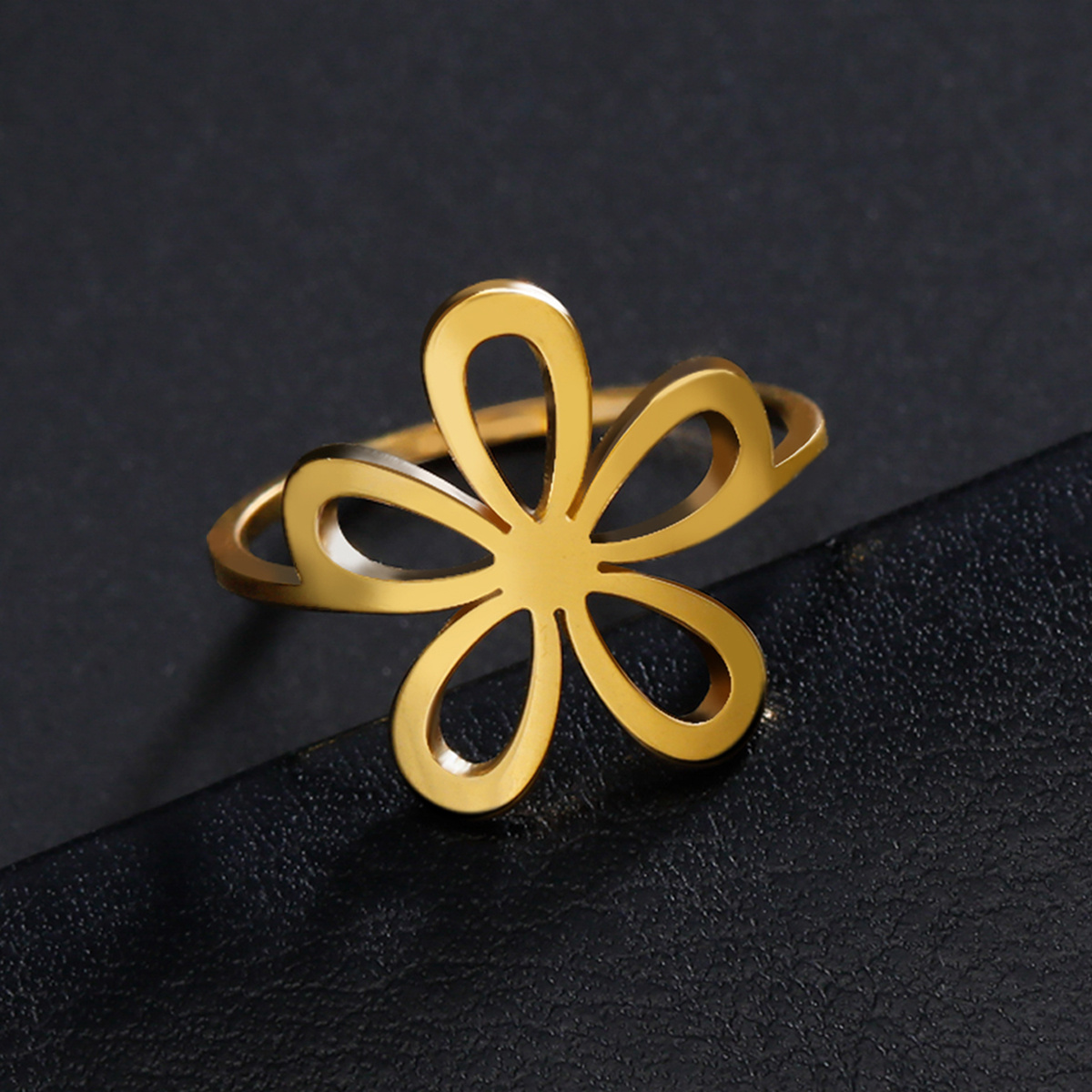 Garland Ring Daisy Ring Stainless Steel Engagement Band
